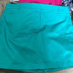 Teal skort. Dressy or sporty.